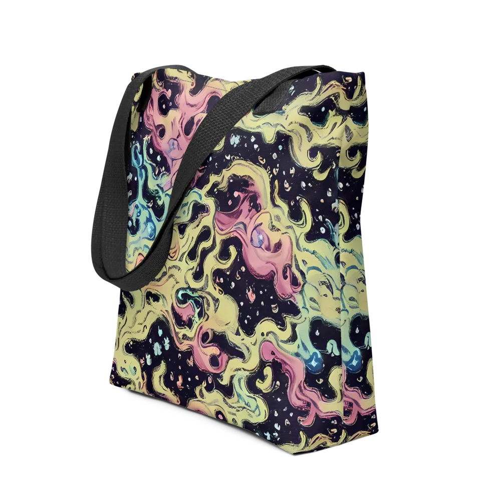 Neon Ink Tide on Tote Bag — Front