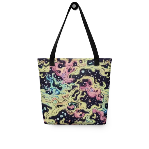 Neon Ink Tide on a Tote Bag