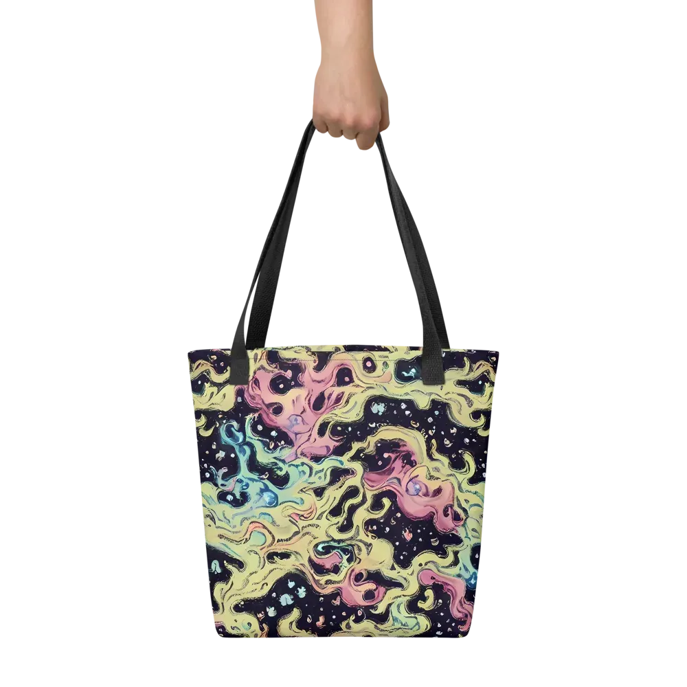 Neon Ink Tide on Tote Bag — Front