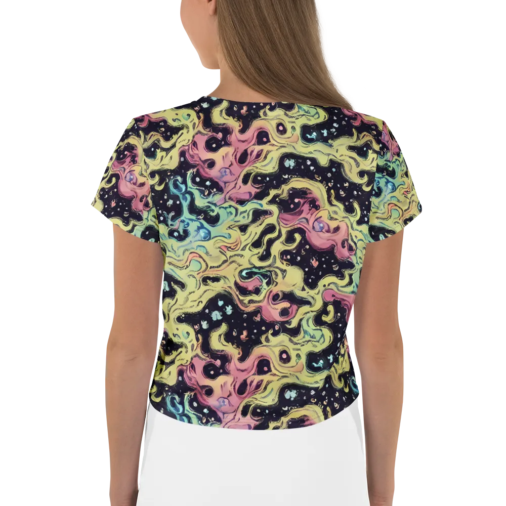 Neon Ink Tide on Crop Tee — Back
