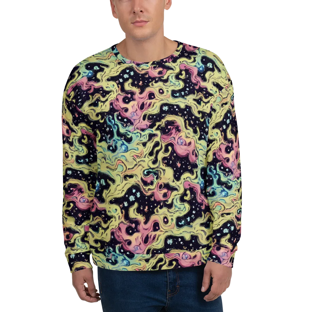 Neon Ink Tide on Sweatshirt — Front