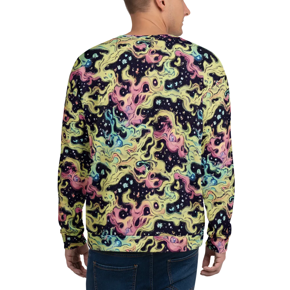 Neon Ink Tide on Sweatshirt — Back