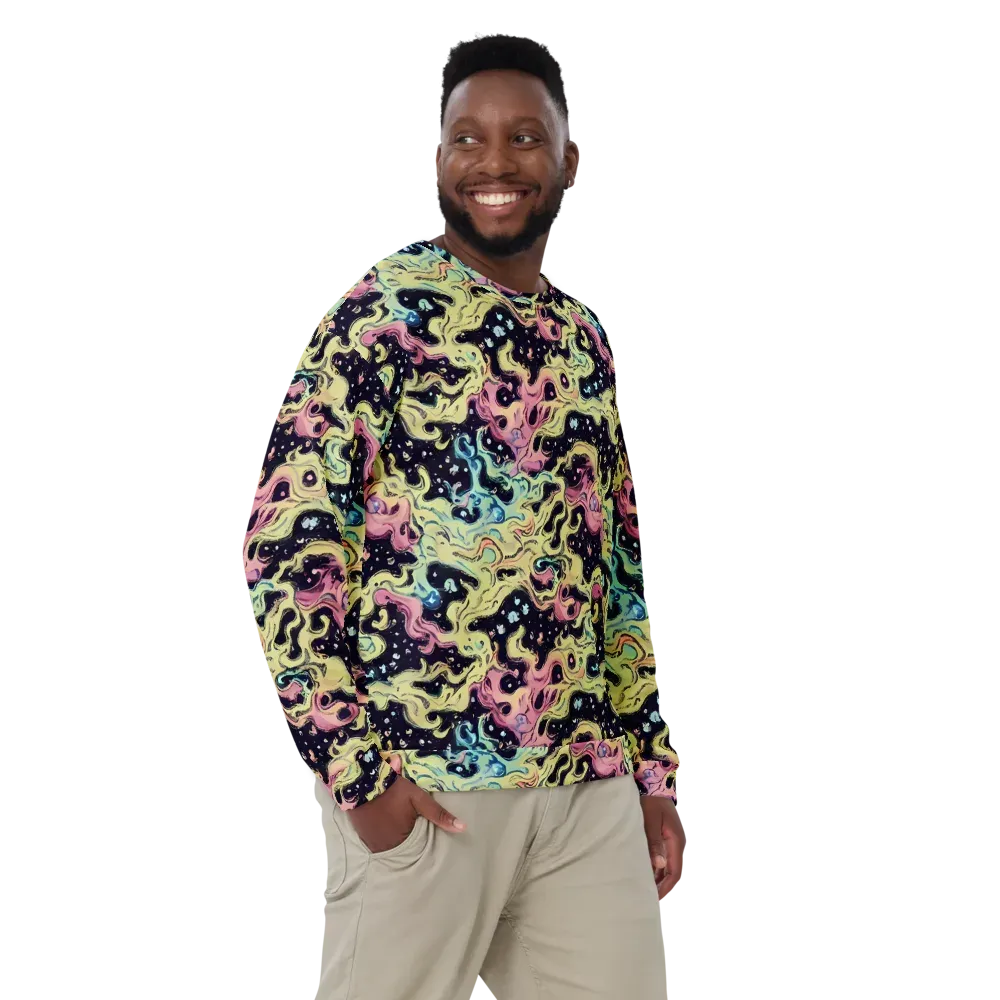 Neon Ink Tide on Sweatshirt — Front