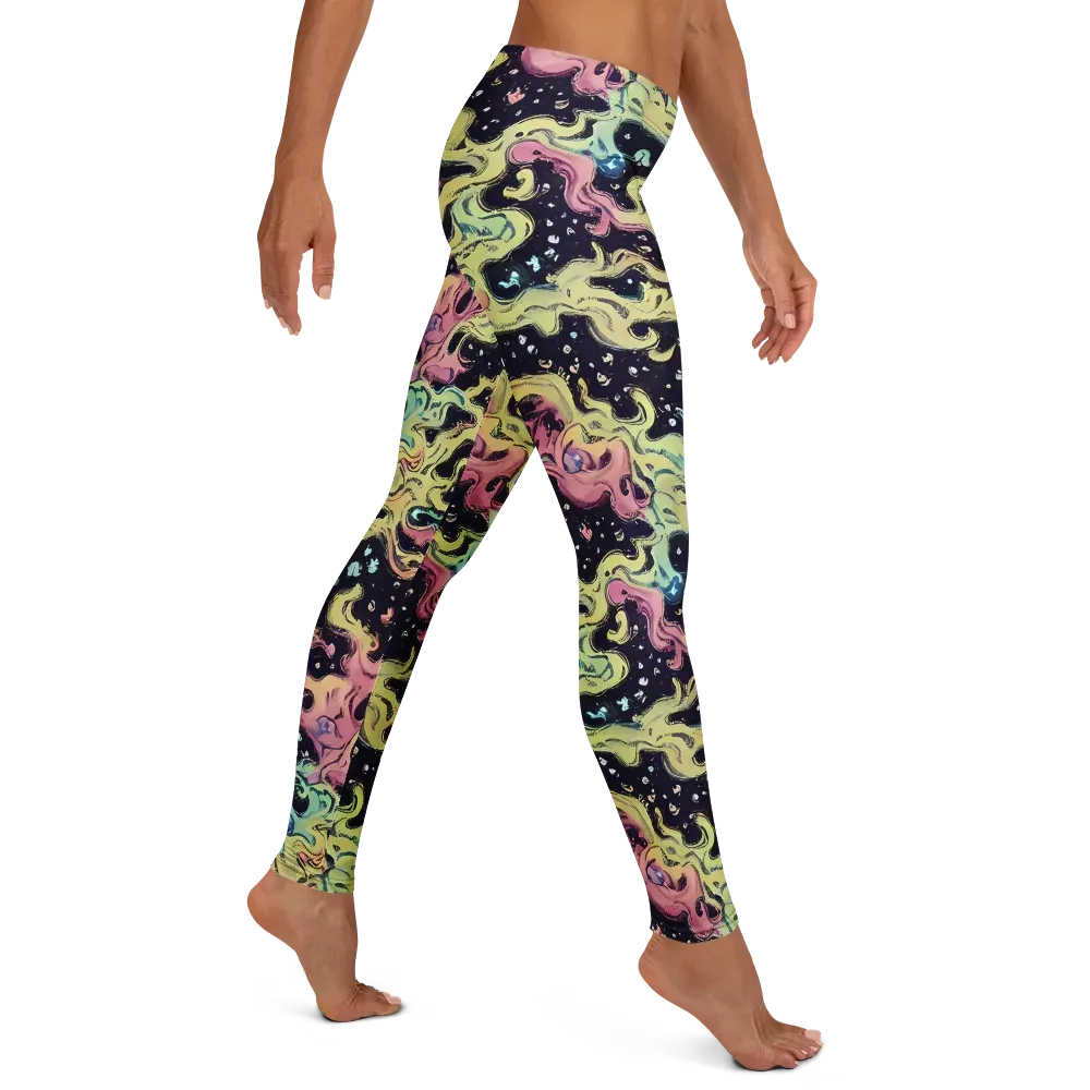 Neon Ink Tide on Leggings — Right