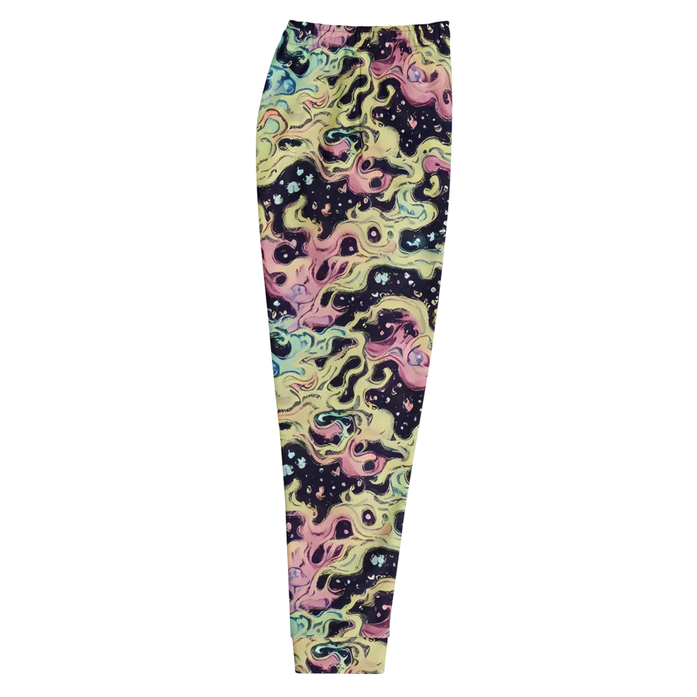 Neon Ink Tide on Men's Joggers — Right