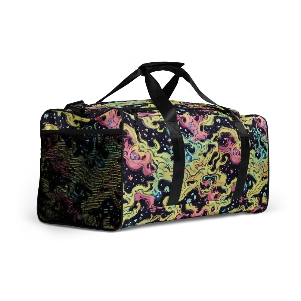 Neon Ink Tide on Duffle Bag — Right Front