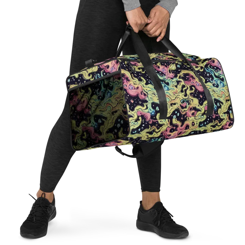 Neon Ink Tide on Duffle Bag — Right Front