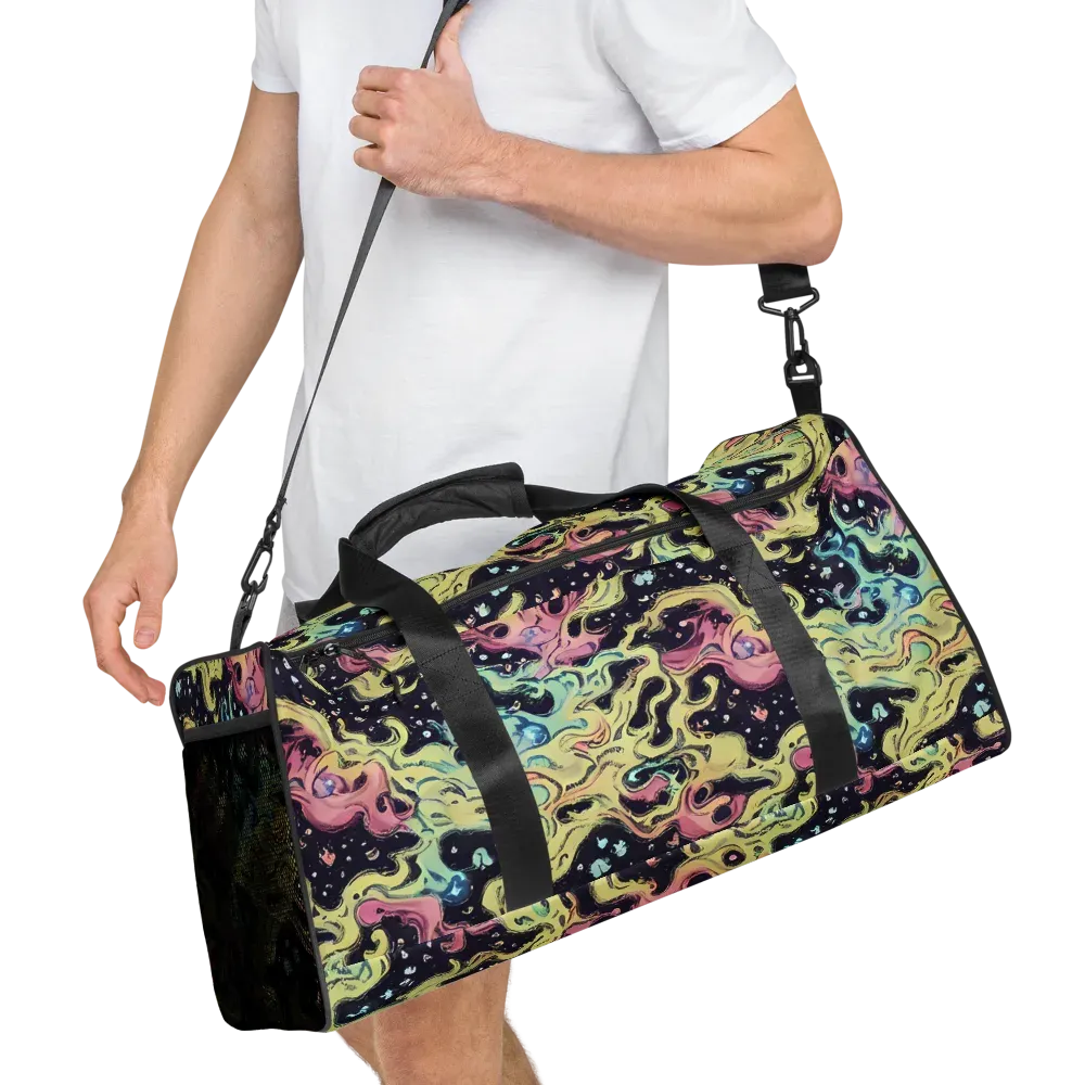 Neon Ink Tide on Duffle Bag — Right Front