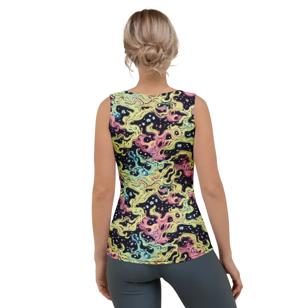 Neon Ink Tide on Women's Tank Top — Back