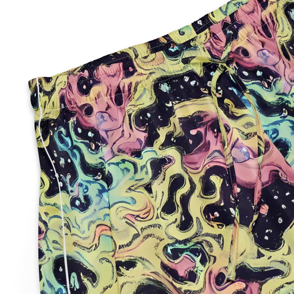 Neon Ink Tide on Women's Pajama Shorts — Product details