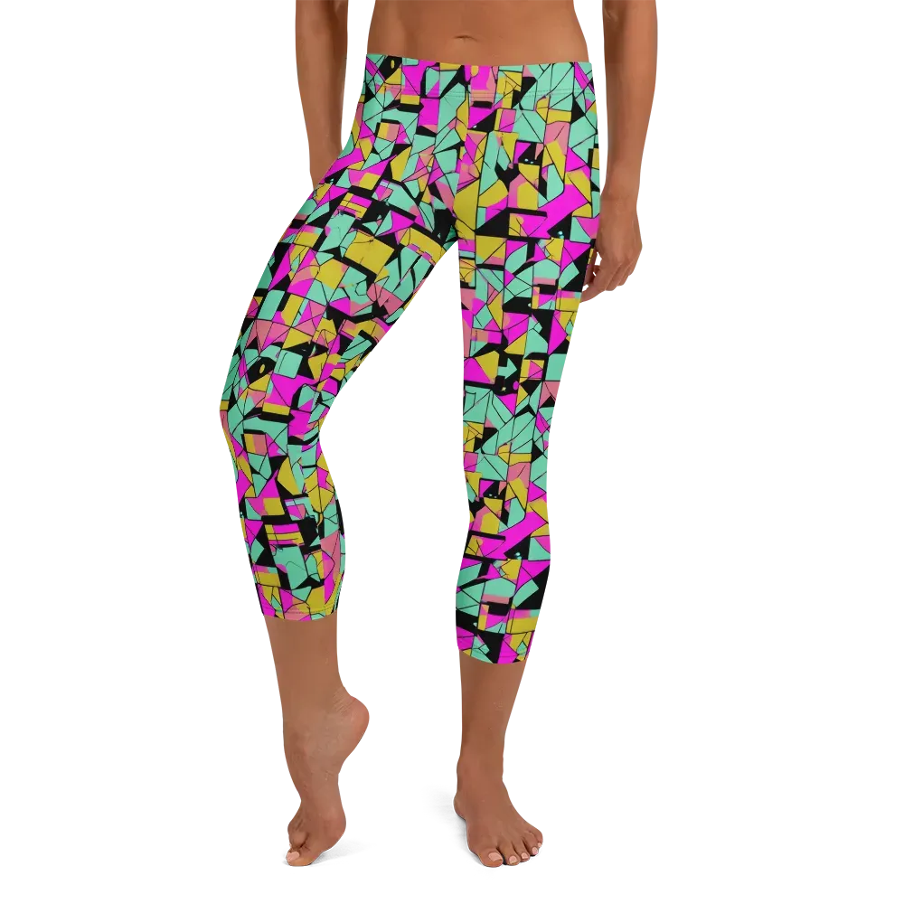 Prism Riot on Capri Leggings — Front
