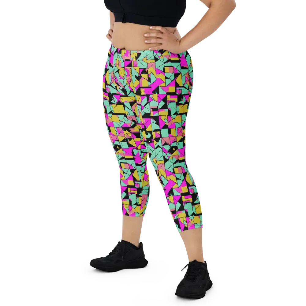 Prism Riot on Capri Leggings — Front