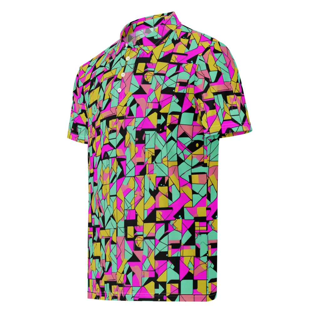 Prism Riot on Men's Slim Fit Polo Shirt — Left Front