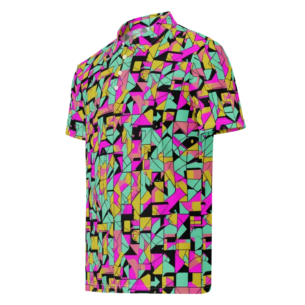 Prism Riot on Men's Slim Fit Polo Shirt — Left Front