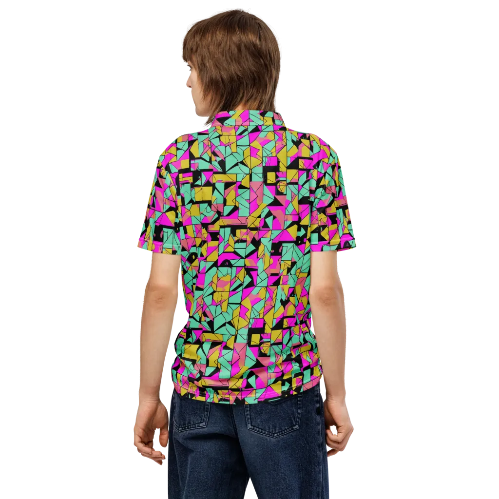 Prism Riot on Men's Slim Fit Polo Shirt — Back