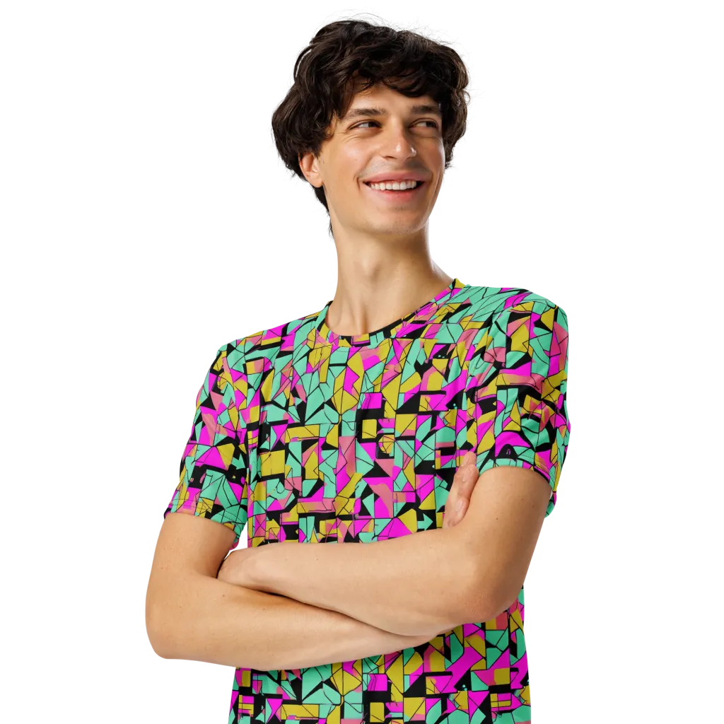 Prism Riot on Men's Crew Neck T-Shirt — Left Front
