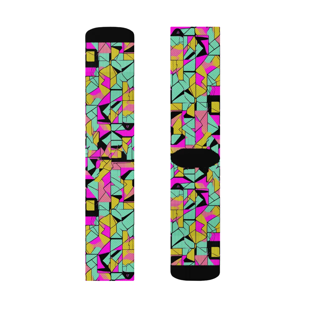 Prism Riot on Socks — Left Sock