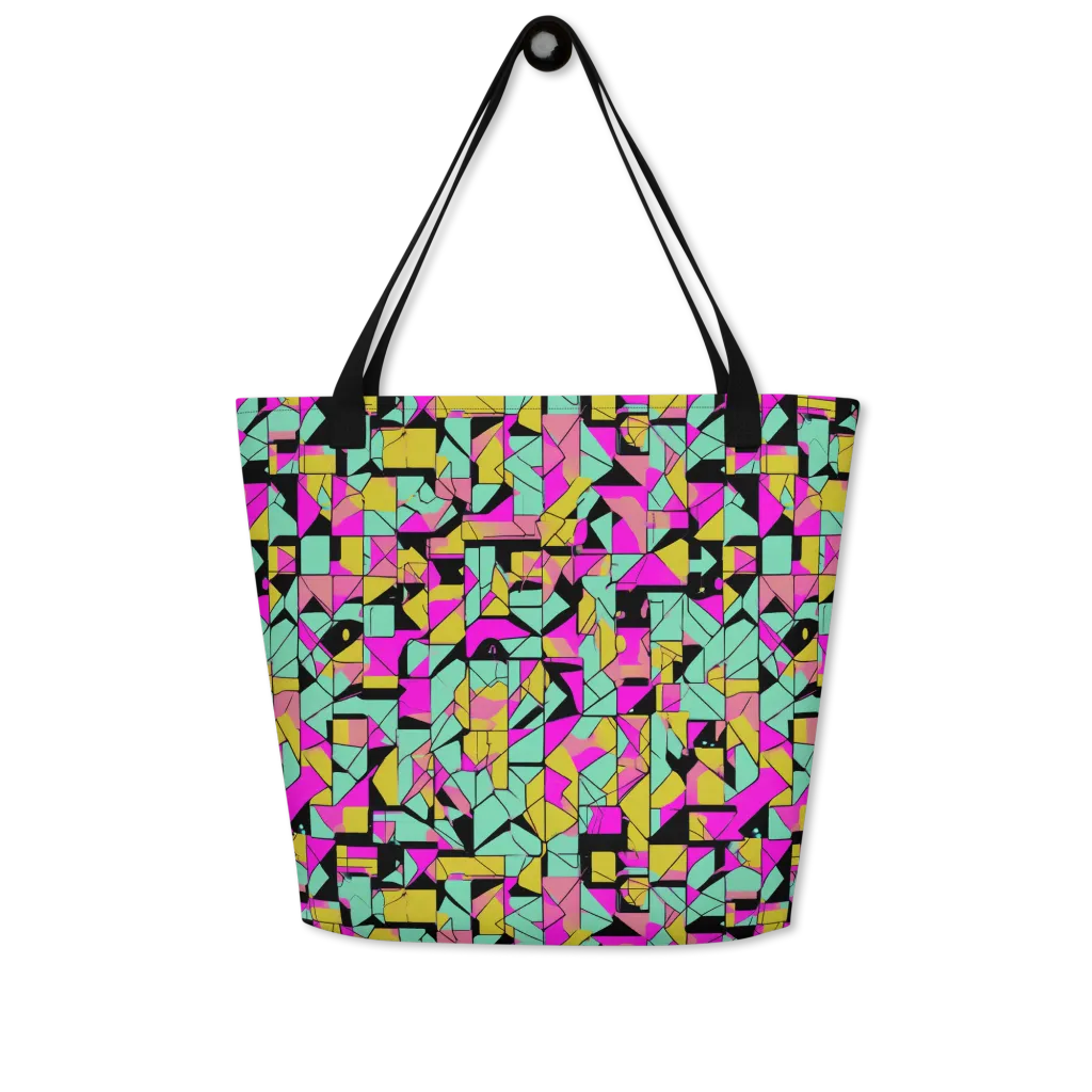 Prism Riot on Large Tote Bag W/ Pocket — Front