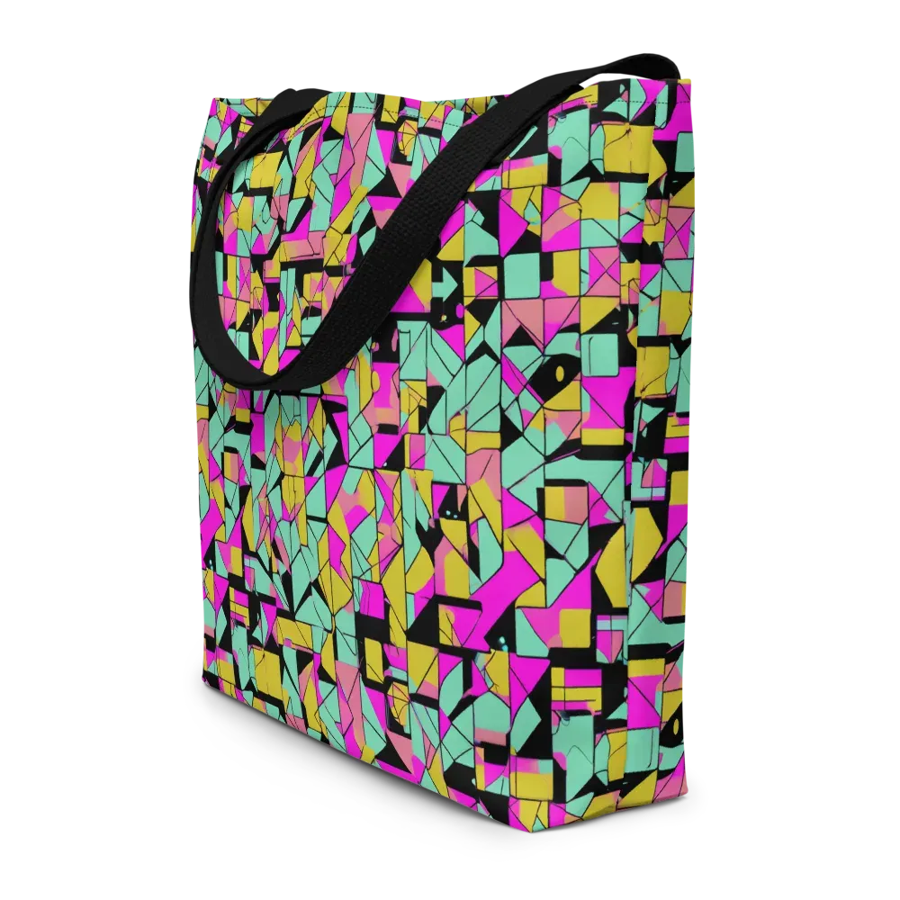 Prism Riot on Large Tote Bag W/ Pocket — Front