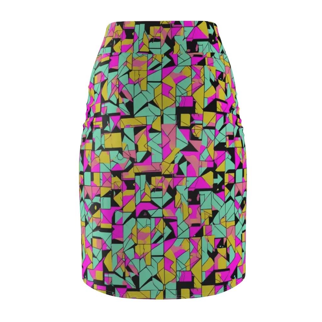Prism Riot on Pencil Skirt — Back