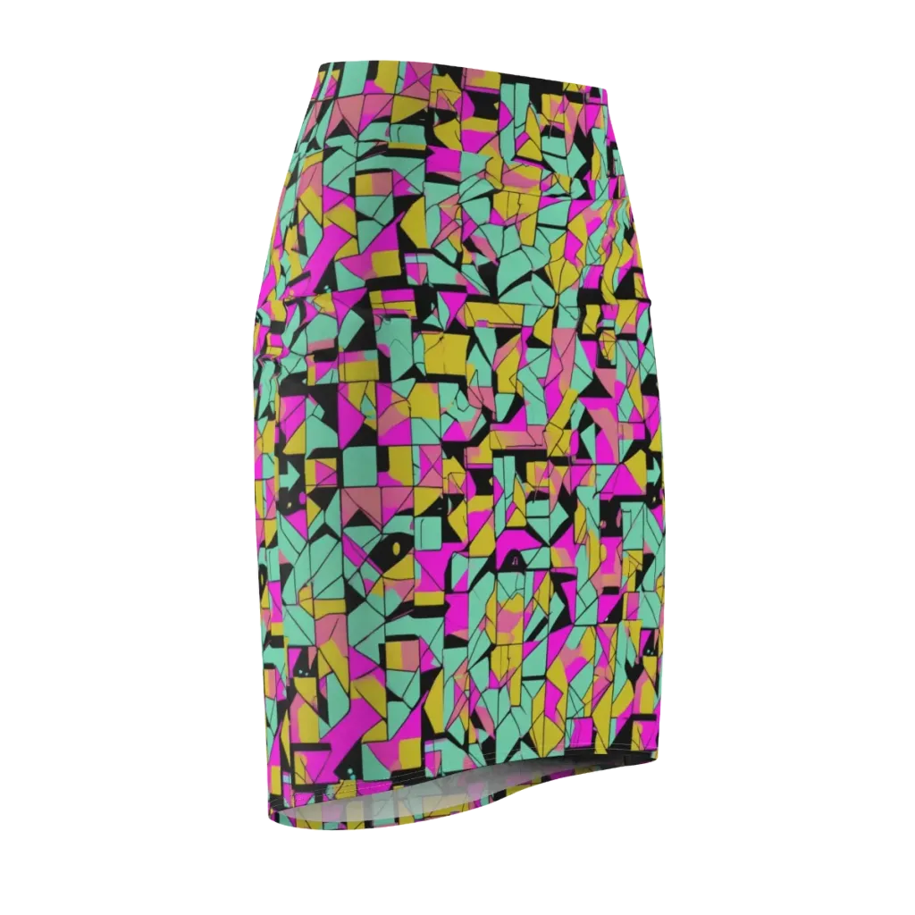 Prism Riot on Pencil Skirt — Front Side