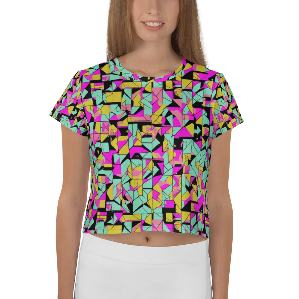 Prism Riot on Crop Tee — Front
