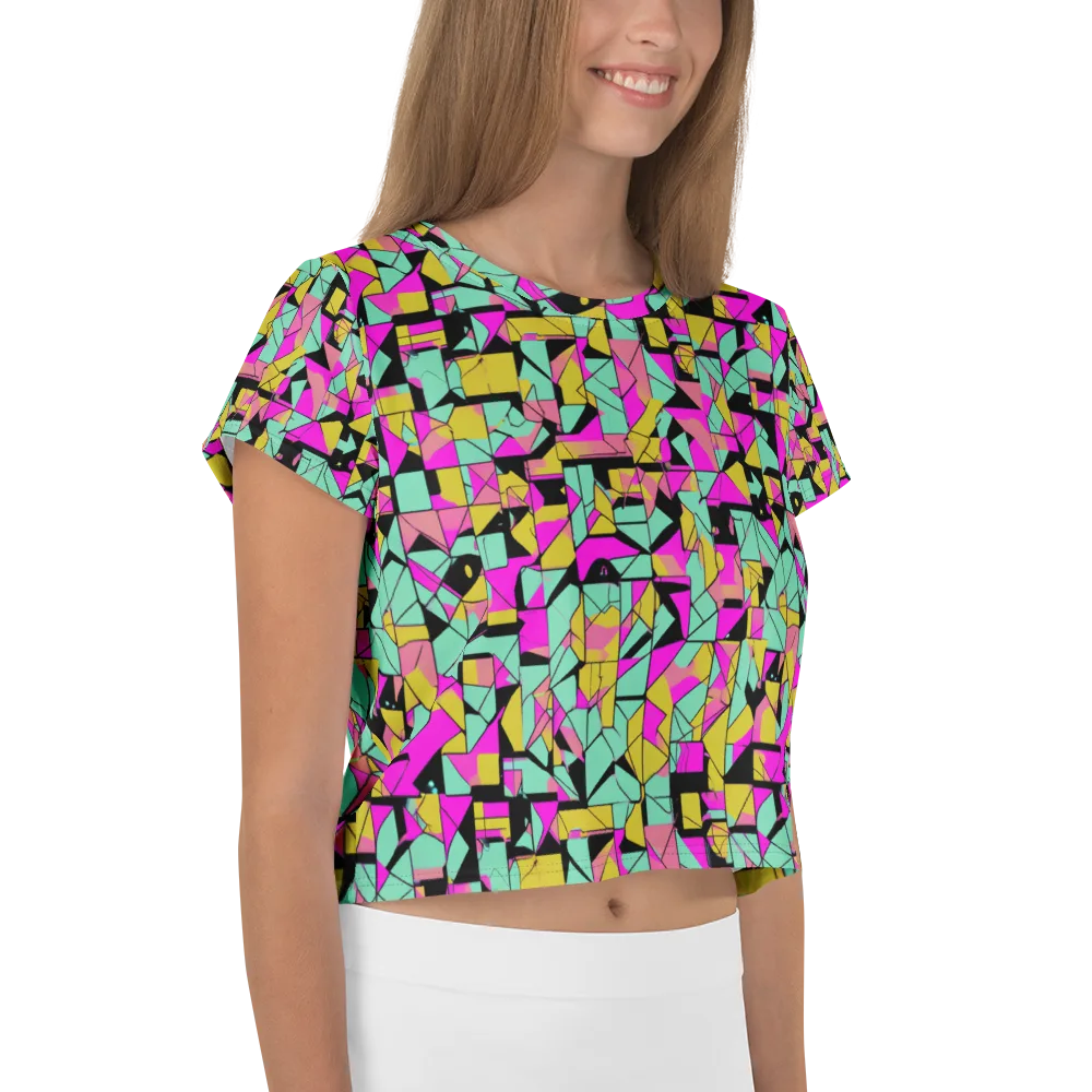 Prism Riot on Crop Tee — Right