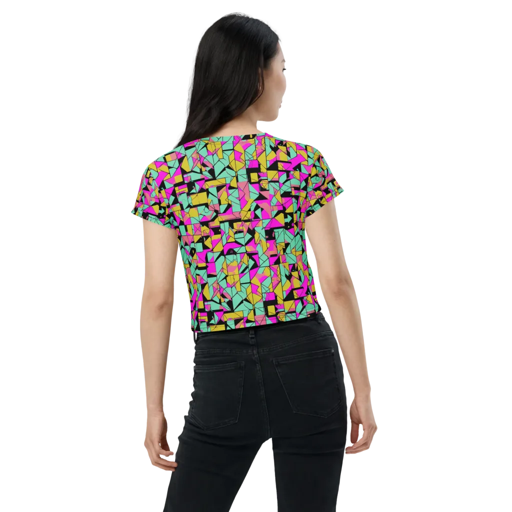Prism Riot on Crop Tee — Back