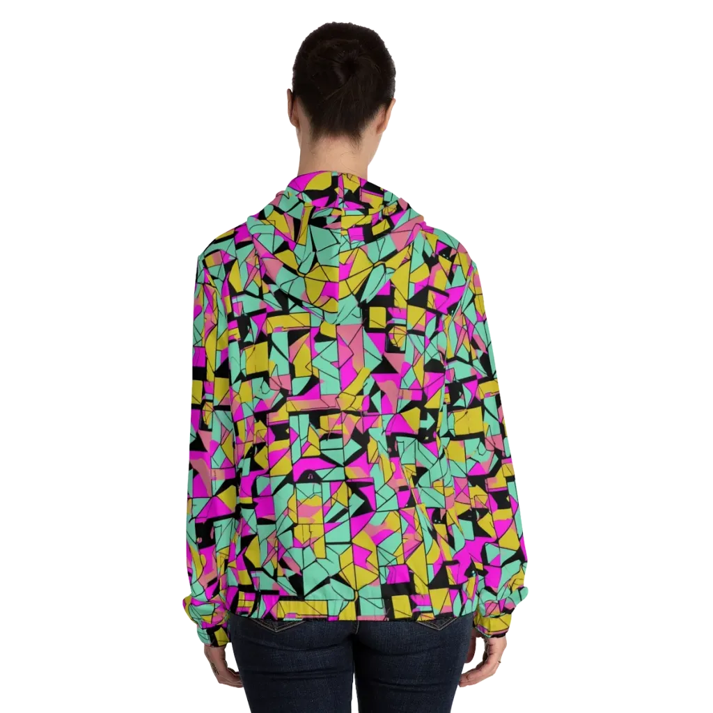 Prism Riot on Women's Full-Zip Hoodie — Back On Person