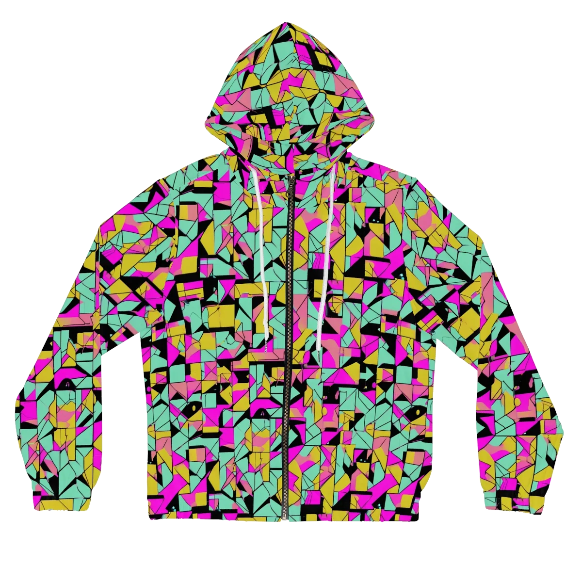 Prism Riot on Women's Full-Zip Hoodie — Front