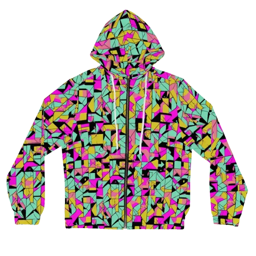 Prism Riot on a Women's Full-Zip Hoodie