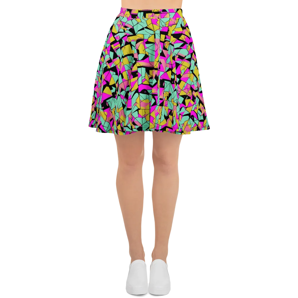 Prism Riot on Skater Skirt — Front