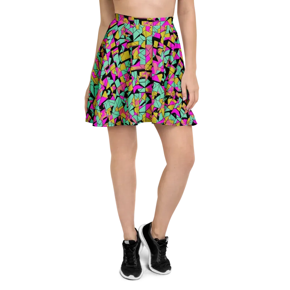Prism Riot on Skater Skirt — Front
