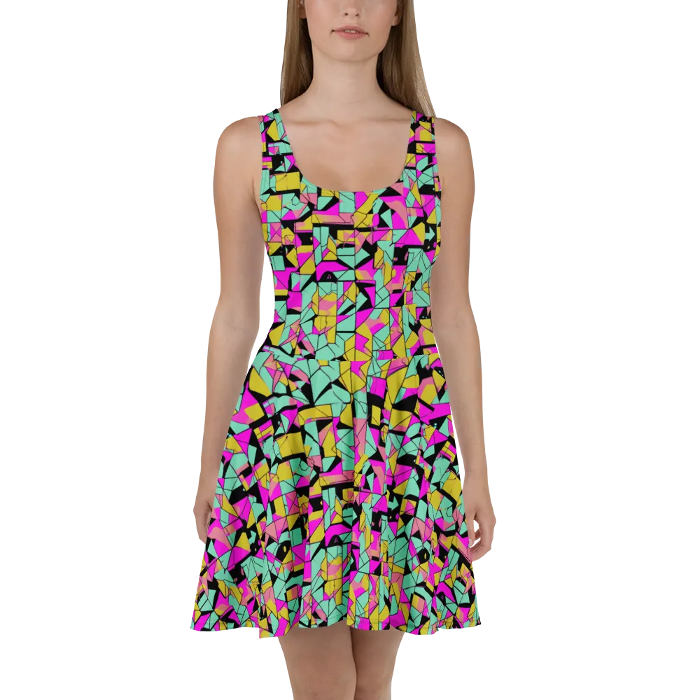 Prism Riot on Skater Dress — Front