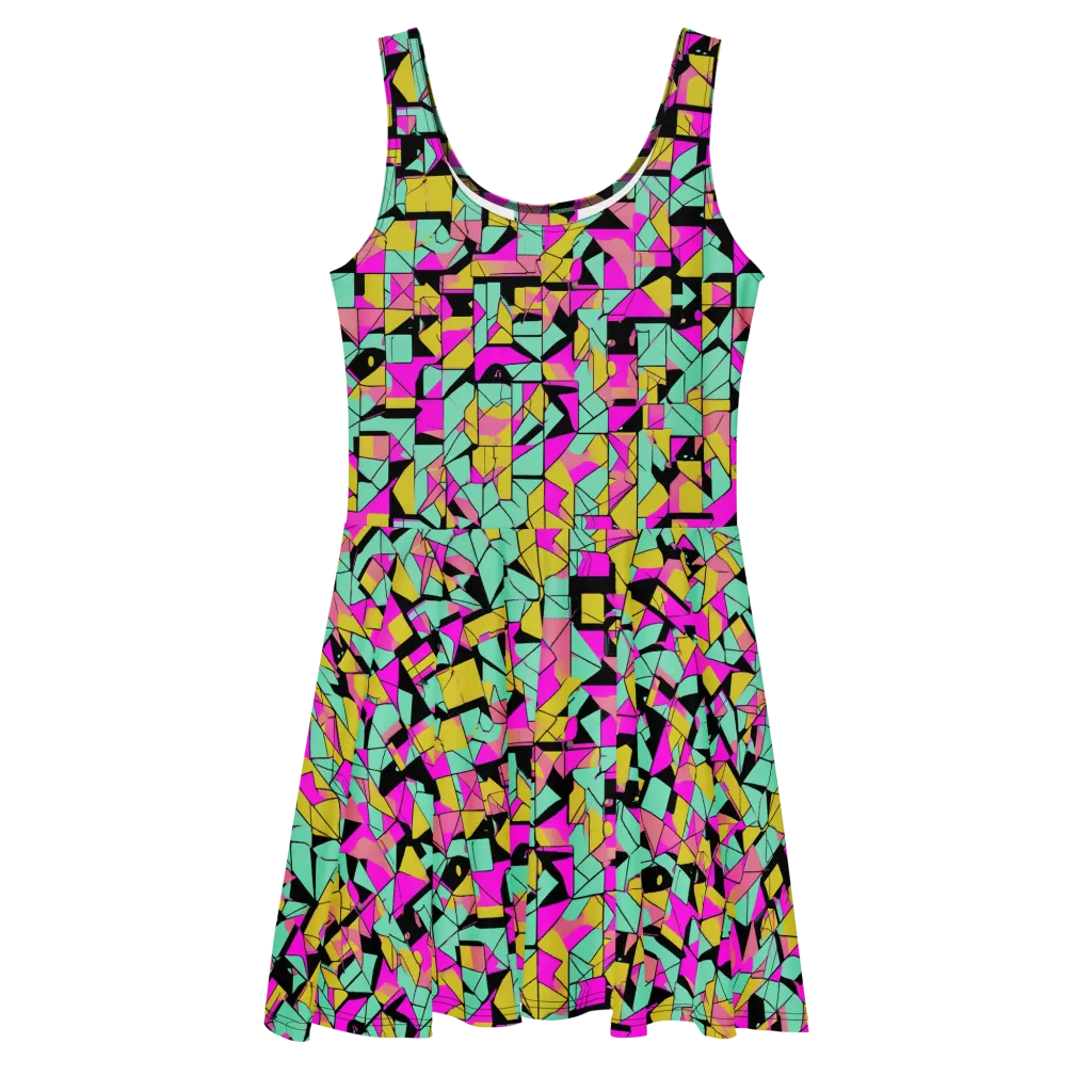 Prism Riot on Skater Dress — Front