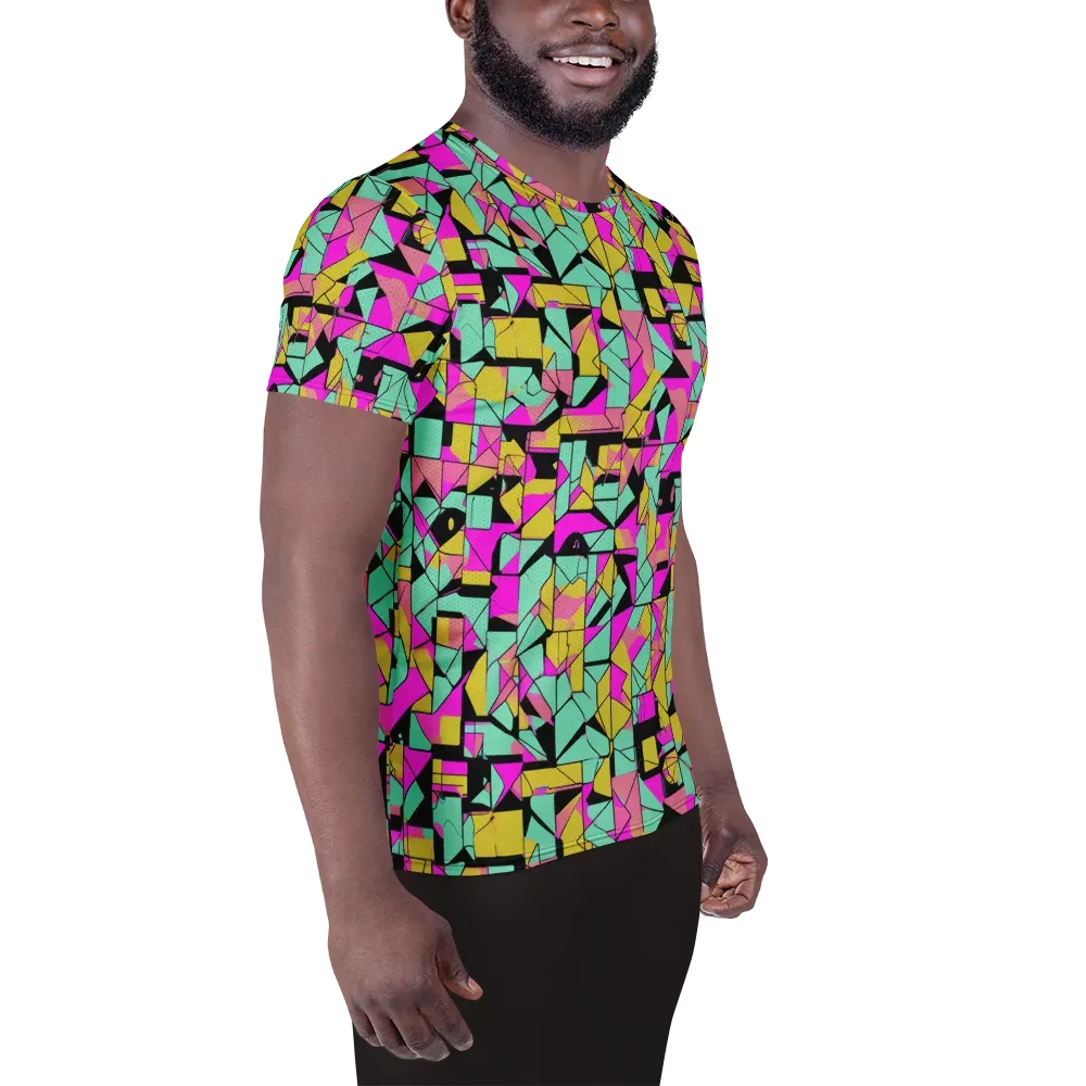 Prism Riot on Men's Athletic T-Shirt — Right