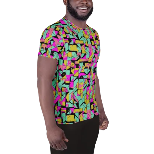 Prism Riot on a Men's Athletic T-Shirt