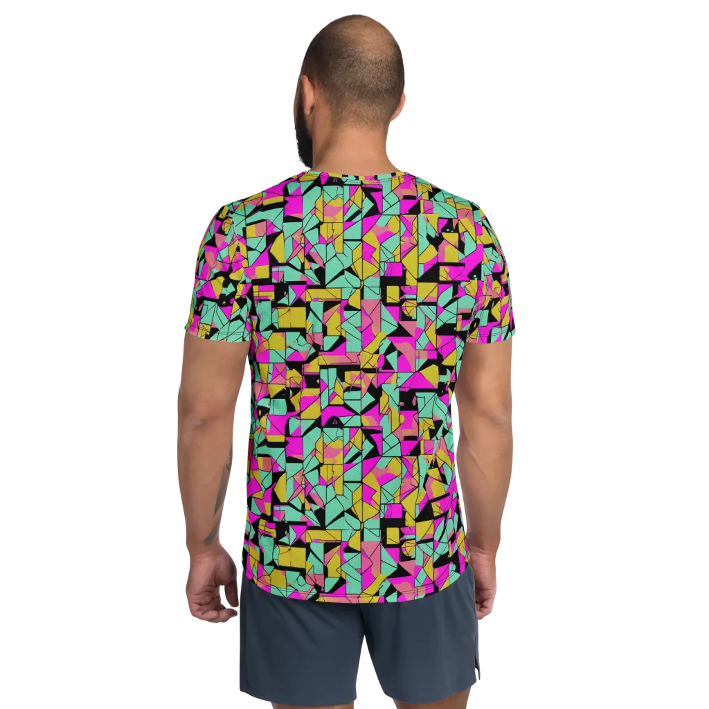 Prism Riot on Men's Athletic T-Shirt — Back