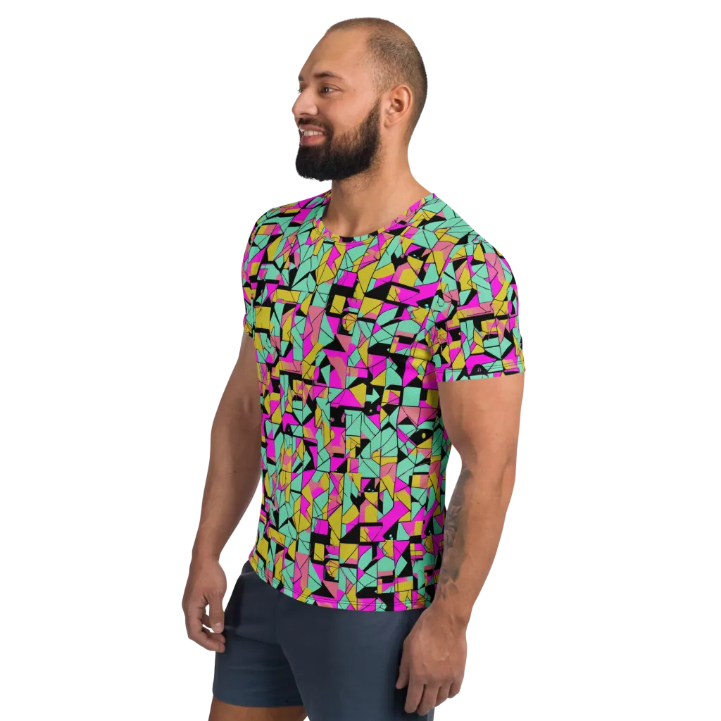 Prism Riot on Men's Athletic T-Shirt — Left