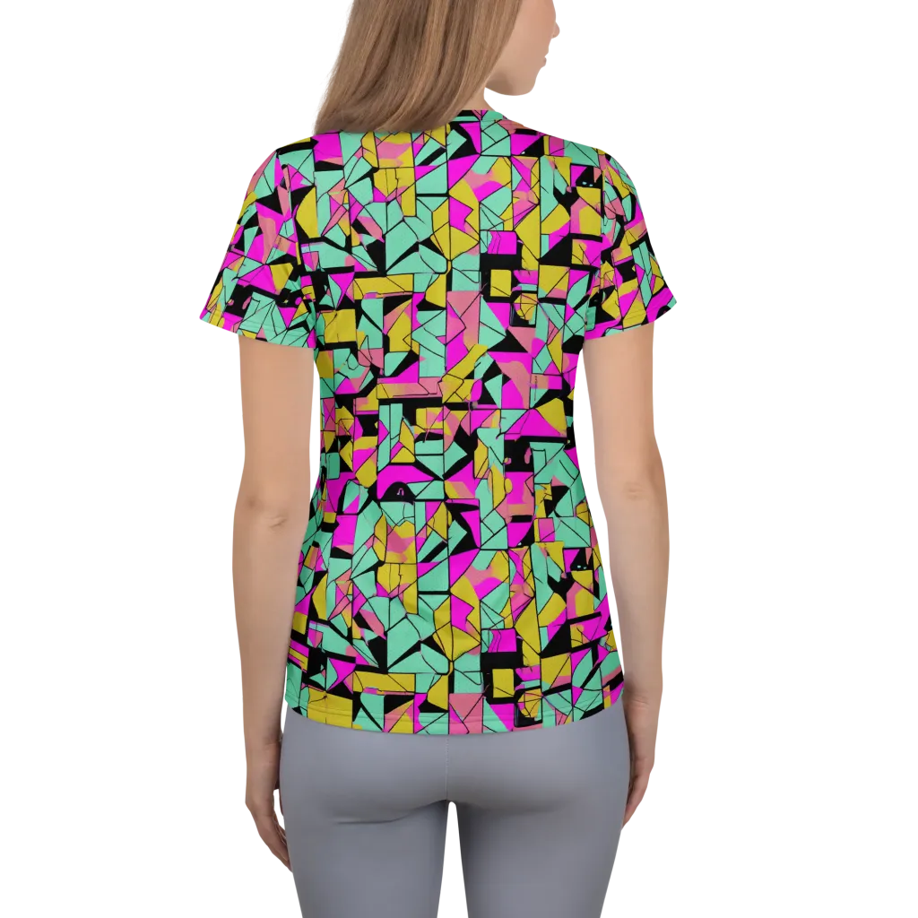 Prism Riot on Women's Athletic T-Shirt — Back
