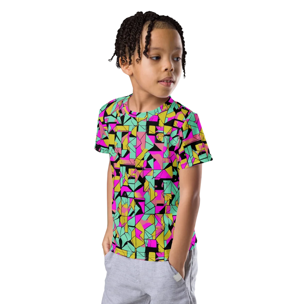 Prism Riot on Kids Crew Neck T-Shirt — Left Front