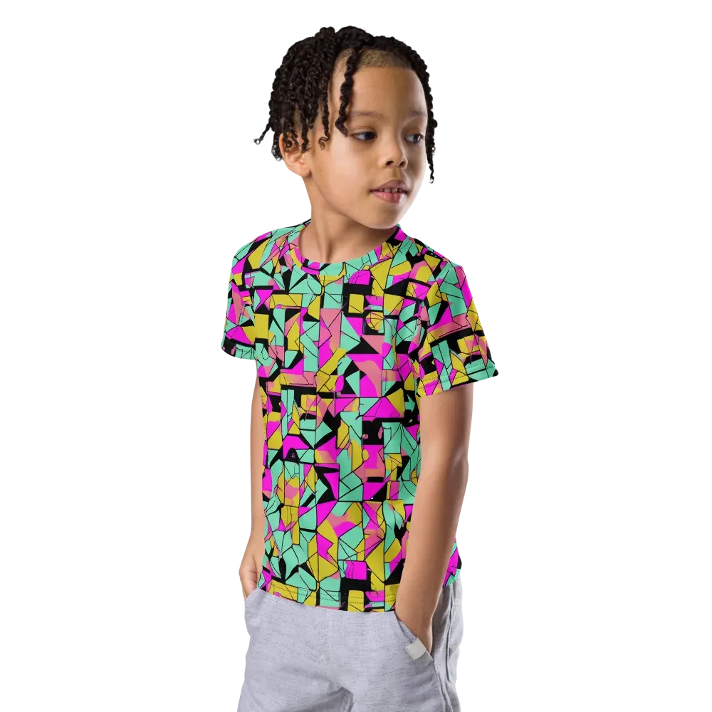 Prism Riot on Kids Crew Neck T-Shirt — Left Front