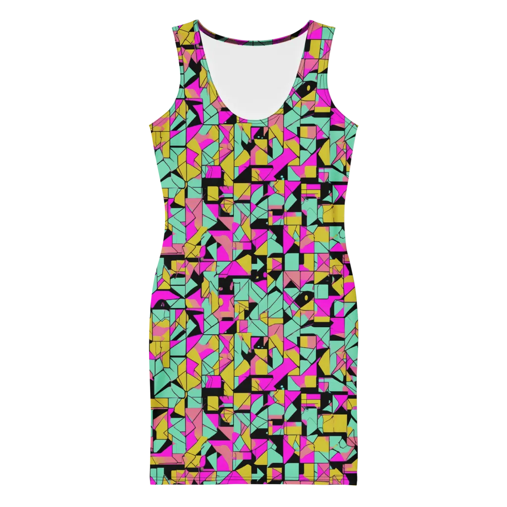 Prism Riot on Bodycon Dress — Front