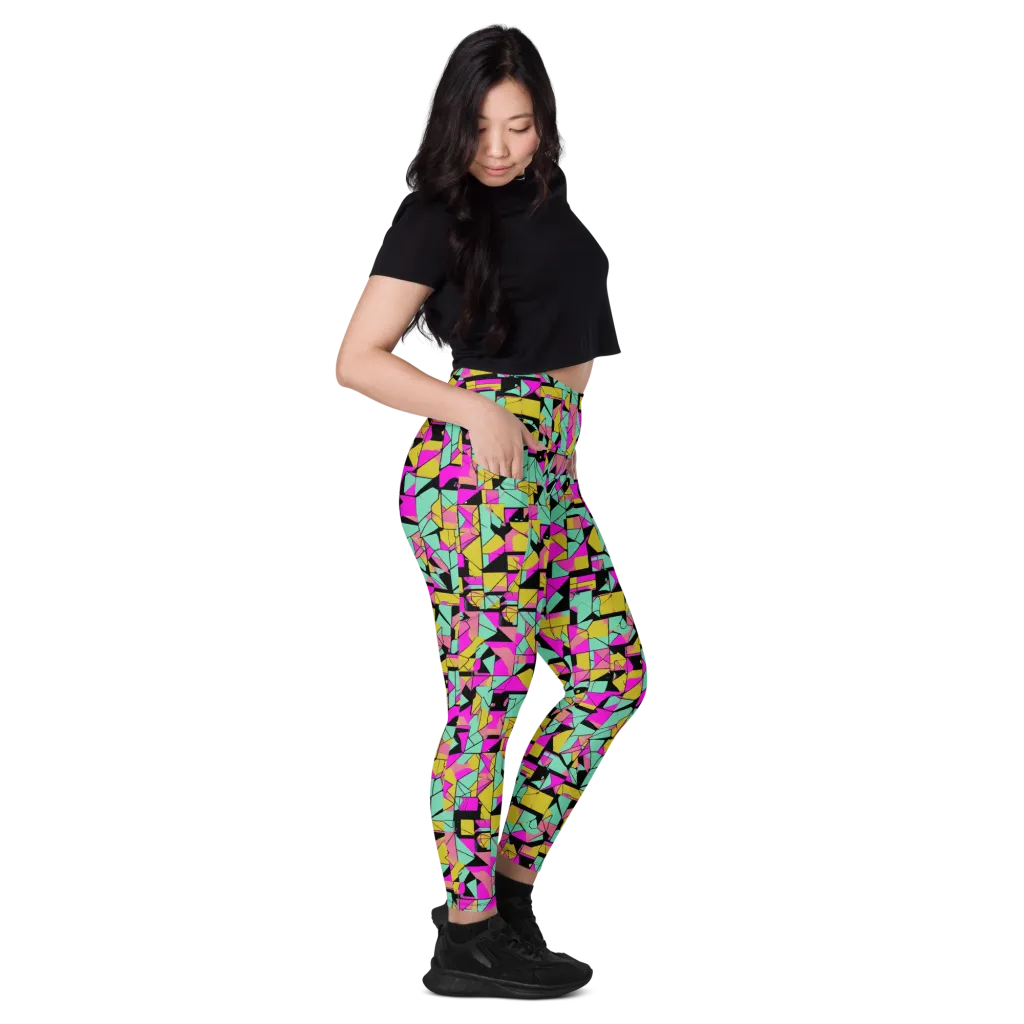 Prism Riot on Leggings with Pockets — Right
