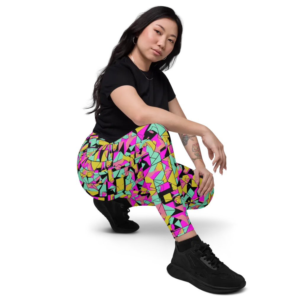 Prism Riot on Leggings with Pockets — Right Front