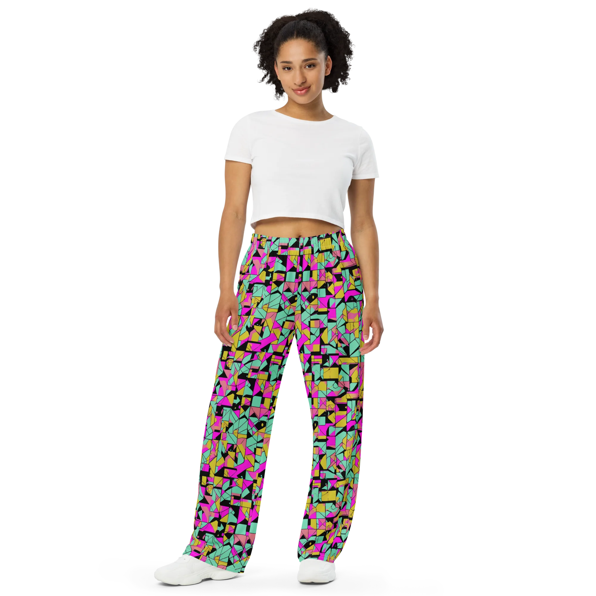 Prism Riot on Wide-Leg Pants — Front