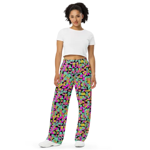 Prism Riot on a Wide-Leg Pants