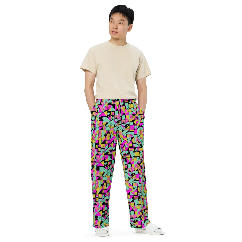 Prism Riot on Wide-Leg Pants — Front