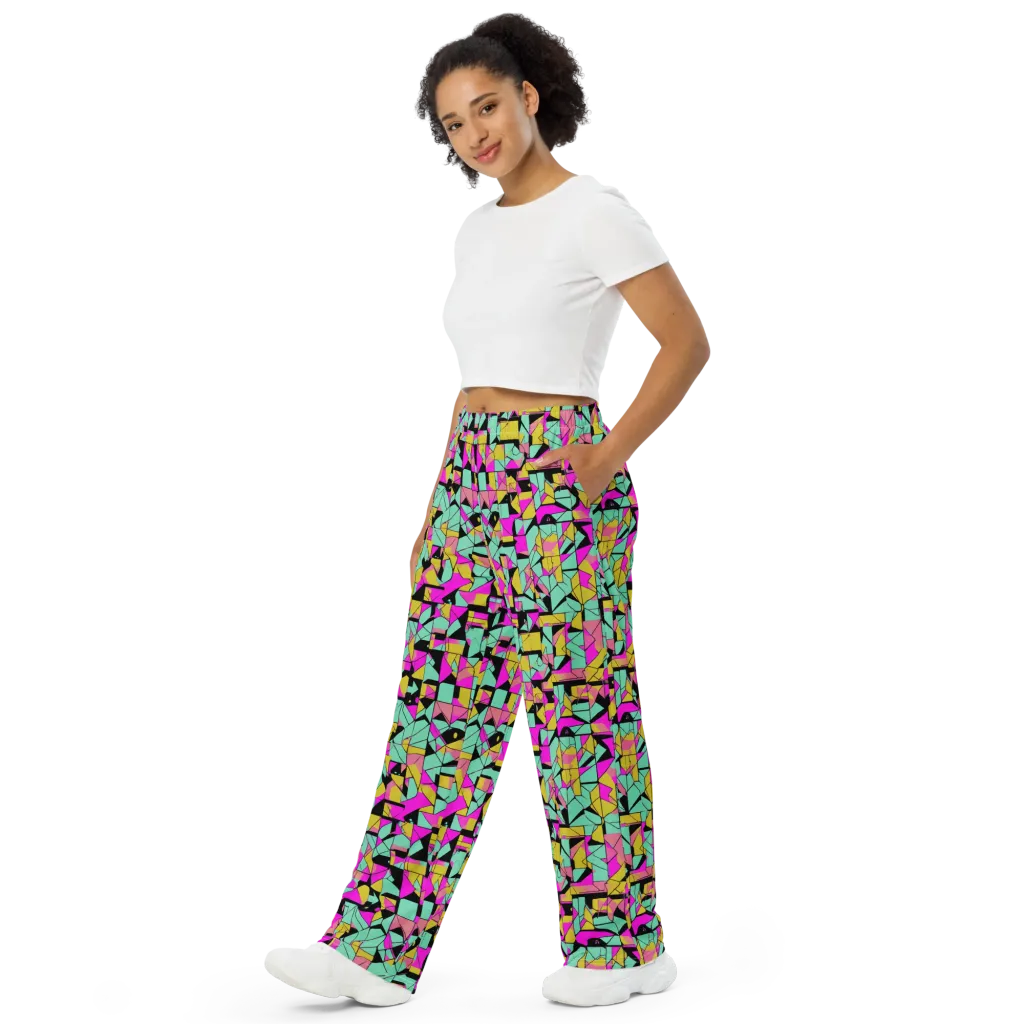 Prism Riot on Wide-Leg Pants — Left Front