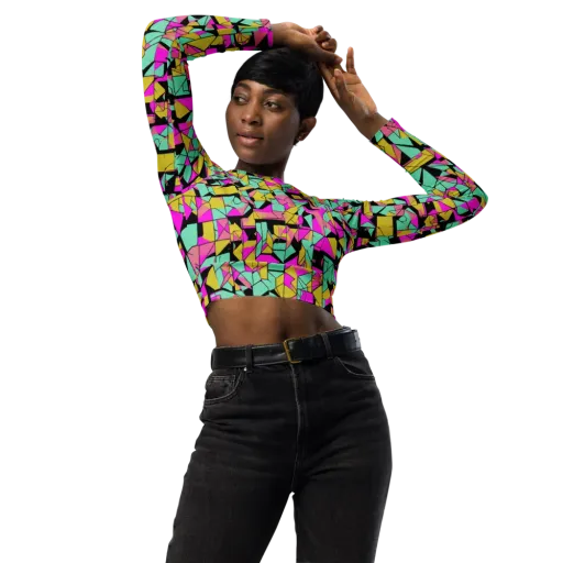 Prism Riot on a Long Sleeve Crop Top
